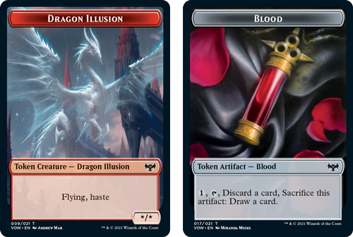 Innistrad: Crimson Vow - Dragon Illusion // Blood Token (foil) | Innistrad: Crimson Vow