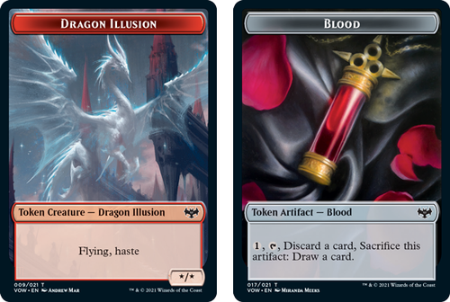 Innistrad: Crimson Vow - Dragon Illusion // Blood Token (foil)