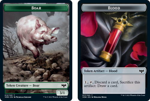 Innistrad: Crimson Vow - Boar // Blood Token (foil) | Innistrad: Crimson Vow