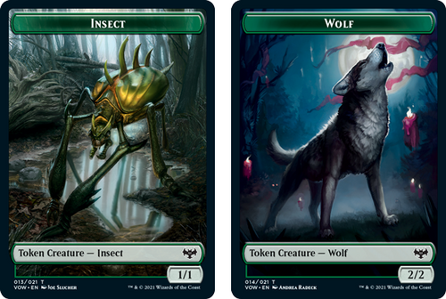 Innistrad: Crimson Vow - Insect // Wolf (#14) Token (foil) | Innistrad: Crimson Vow