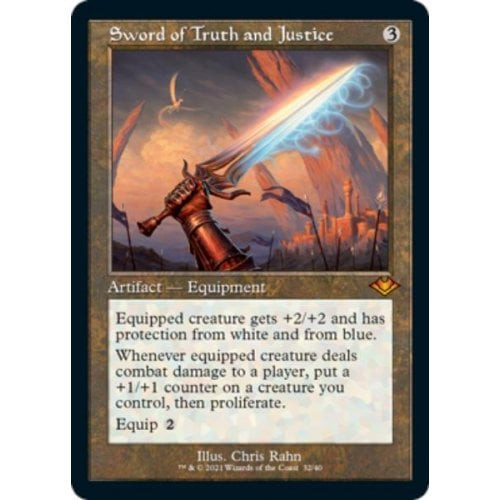 Sword of Truth and Justice (Retro Frame) (Etched foil)
