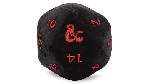 Dungeons & Dragons - Jumbo D20 Dice Plush Black