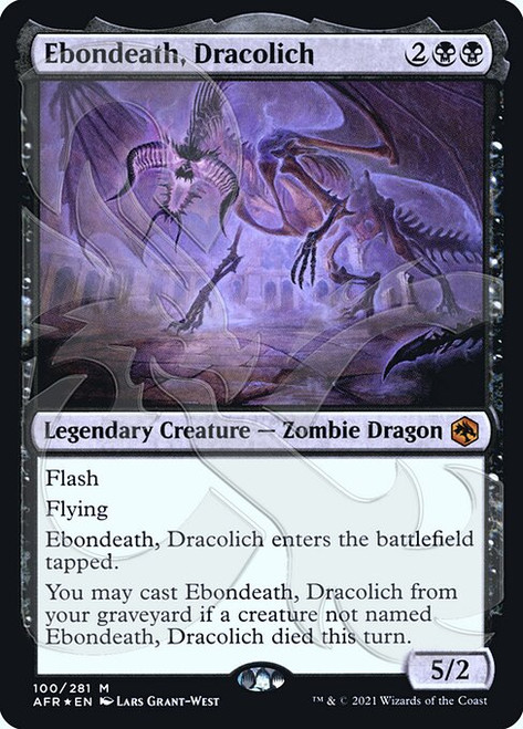 Ebondeath, Dracolich (Ampersand promo foil) | Adventures in the Forgotten Realms