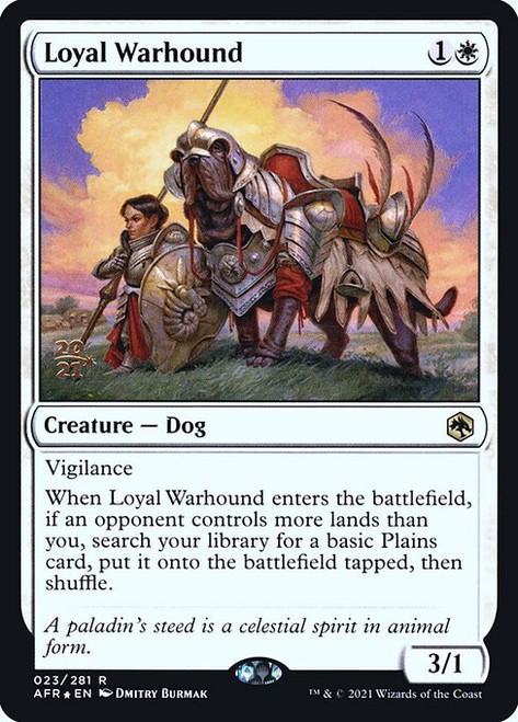 Loyal Warhound (Adventures in the Forgotten Realms Prerelease foil) | Adventures in the Forgotten Realms