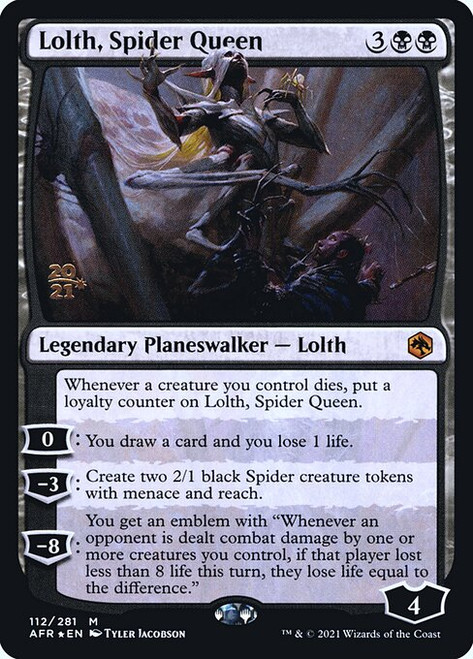 Lolth, Spider Queen (Adventures in the Forgotten Realms Prerelease foil)