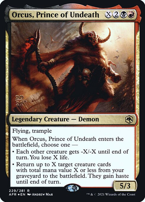 Orcus, Prince of Undeath (Adventures in the Forgotten Realms Prerelease foil) | Adventures in the Forgotten Realms