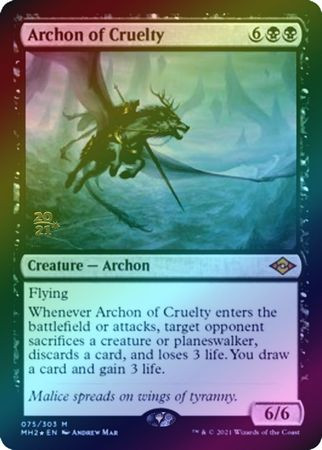 Archon of Cruelty (Modern Horizons 2 Prerelease foil)