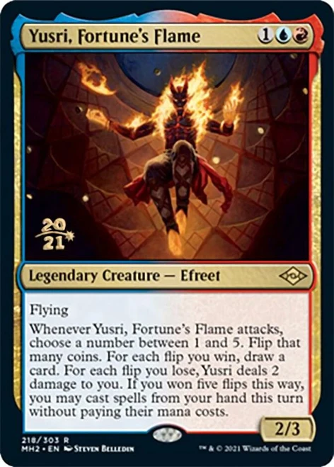 Yusri, Fortune's Flame (Modern Horizons 2 Prerelease foil)