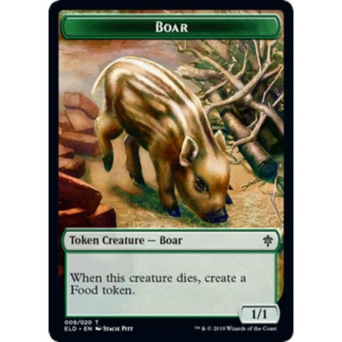 Throne of Eldraine Boar Token // Food Token (#16) (foil)