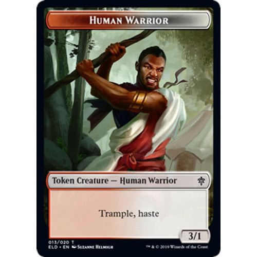 Throne of Eldraine Human Warrior Token // Food Token (#18) (foil)