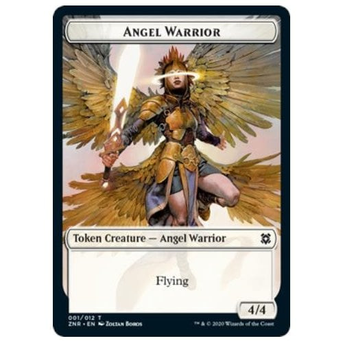 Zendikar Rising Angel Warrior Token //  Copy Token (foil)