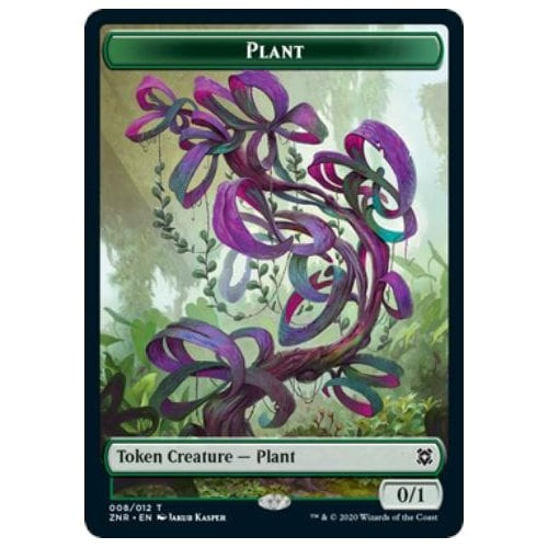 Zendikar Rising Cat Beast Token //  Plant Token (foil)