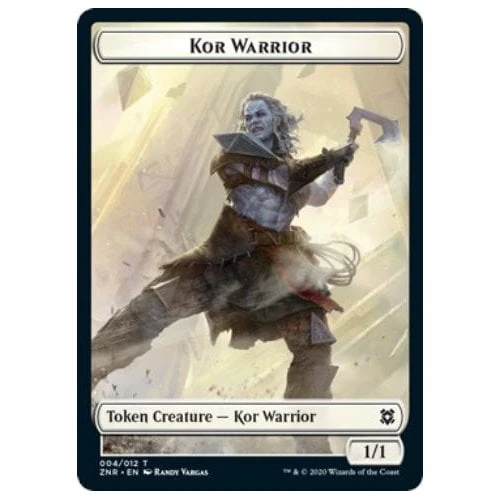 Zendikar Rising Kor Warrior Token //  Plant Token (foil)