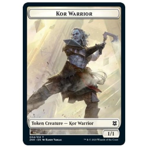 Zendikar Rising Kor Warrior Token //  Hydra Token (foil)