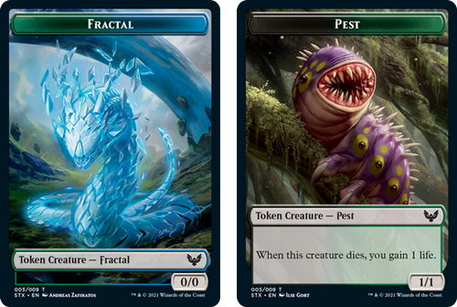 Strixhaven: School of Mages - Fractal / Pest Token