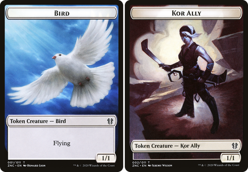 Zendikar Rising Commander Bird / Kor Ally Token