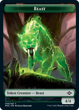 Modern Horizons 2 - Beast // Clue (#14) Token (foil)