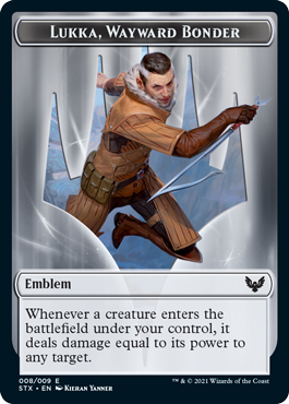 Strixhaven: School of Mages - Elemental // Lukka, Wayward Bonder Emblem Token (foil)
