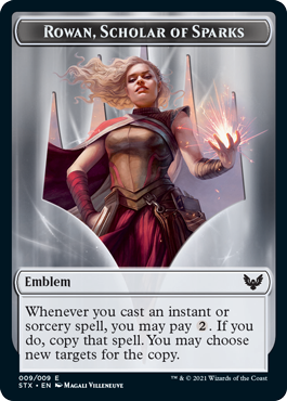 Strixhaven: School of Mages - Spirit // Rowan, Scholar of Sparks Emblem Token (foil)