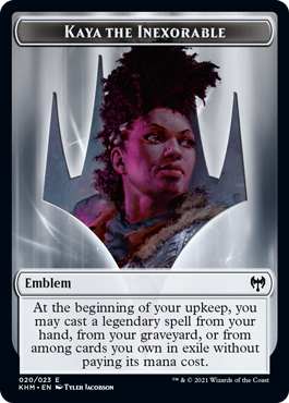 Kaldheim - Human Warrior // Kaya the Inexorable Emblem Token (foil)