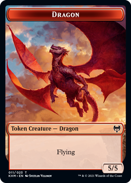 Kaldheim - Dragon // Elf Warrior Token (foil)