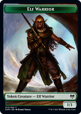 Kaldheim - Elf Warrior // Kaya the Inexorable Emblem Token (foil)