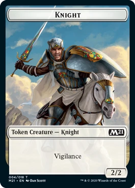 Core Set 2021 - Knight // Beast Token (foil)