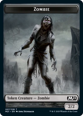 Core Set 2021 - Zombie // Treasure Token (foil)
