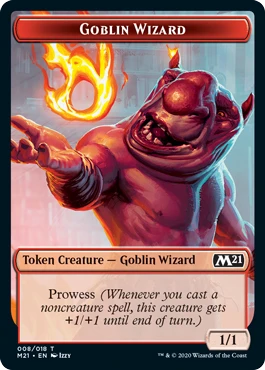 Core Set 2021 - Goblin Wizard // Saproling Token (foil)