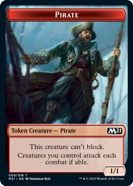 Core Set 2021 - Pirate // Saproling Token (foil)