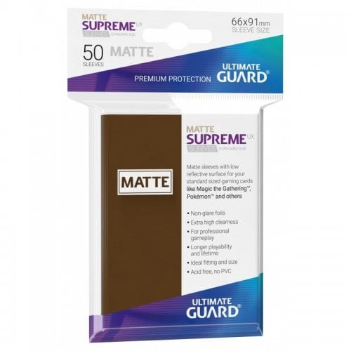 Supreme UX Matte Sleeves Standard Size - Brown (50)
