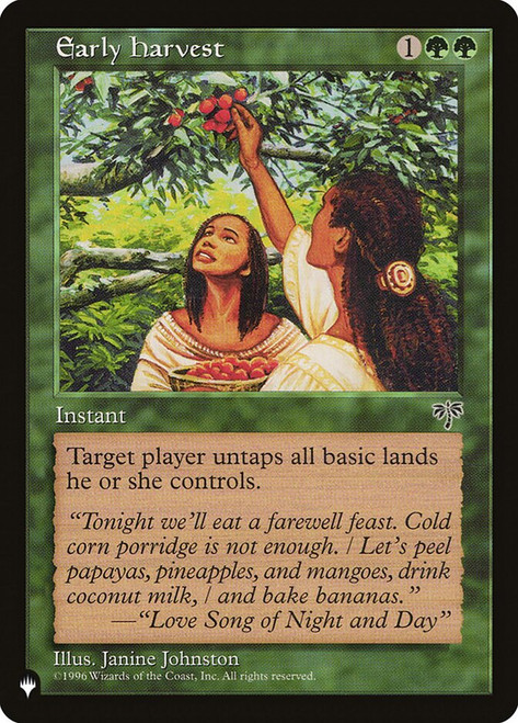Early Harvest (The List Reprint)
