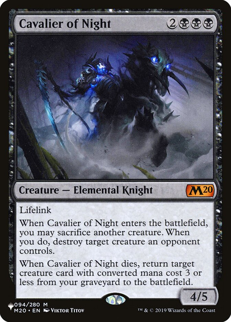 Cavalier of Night (The List Reprint) | Core Set 2020