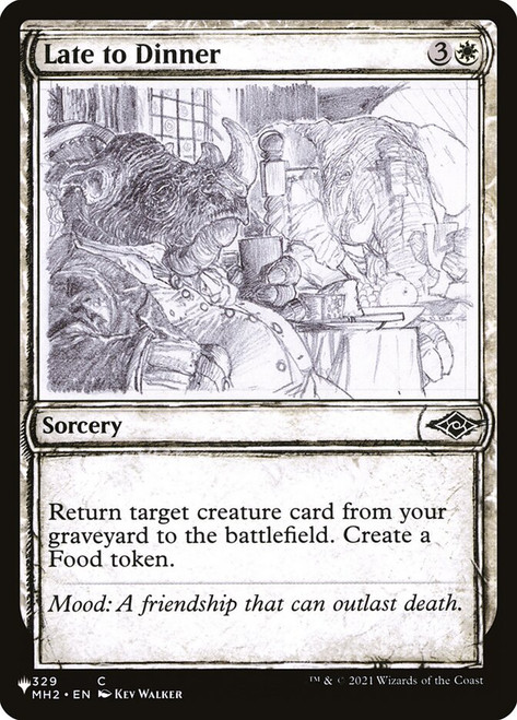Late to Dinner (The List Reprint)