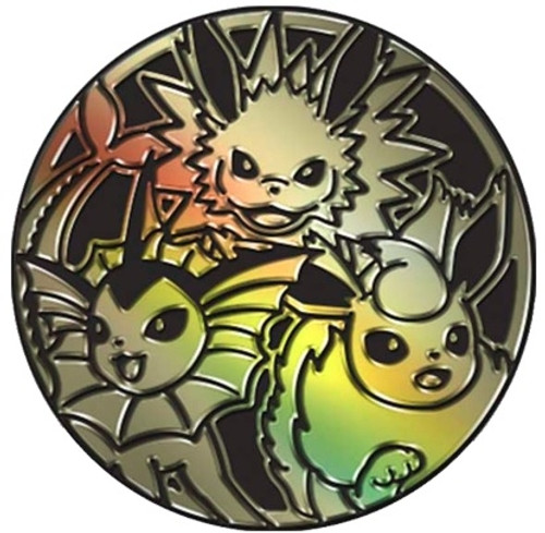 Black & Gold Clear Flareon, Jolteon & Vaporeon Coin