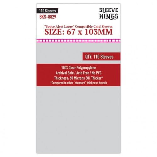Space Alert Large Compatible Sleeves 67mm x 103mm (110)