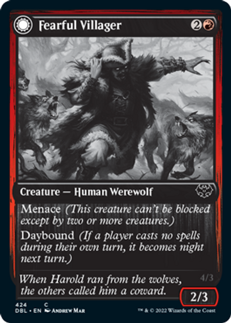 Fearful Villager // Fearsome Werewolf | Innistrad: Double Feature