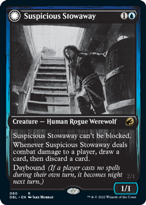 Suspicious Stowaway // Seafaring Werewolf (foil) | Innistrad: Double Feature