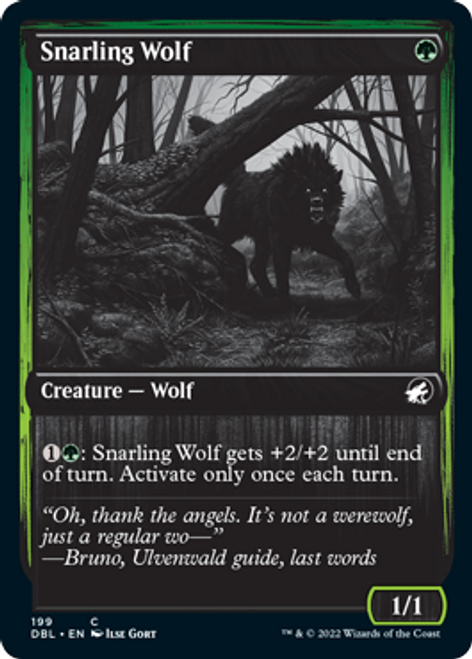 Snarling Wolf (foil) | Innistrad: Double Feature