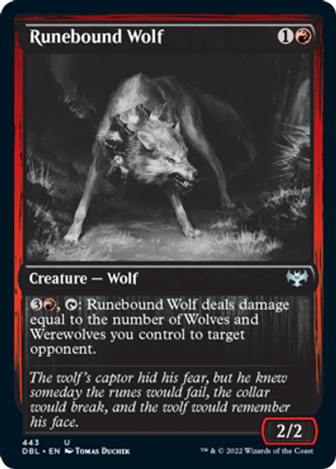 Runebound Wolf (foil) | Innistrad: Double Feature
