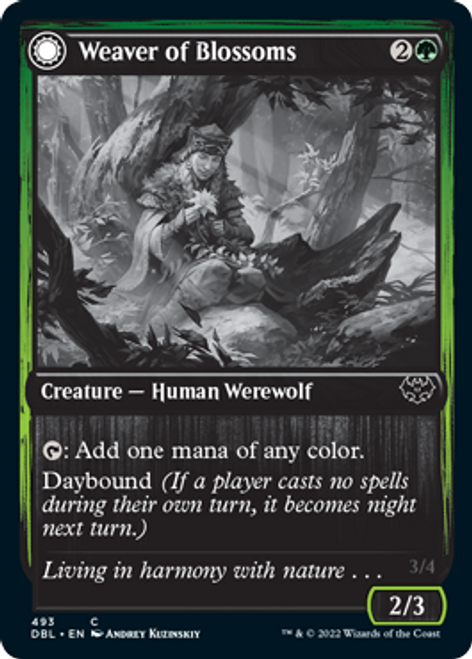 Weaver of Blossoms // Blossom-Clad Werewolf (foil) | Innistrad: Double Feature