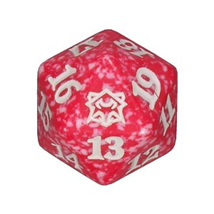 Magic Strixhaven Spindown Dice - Lorehold (Red White)