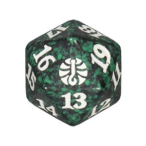 Magic Strixhaven Spindown Dice - Witherbloom (Green Black)