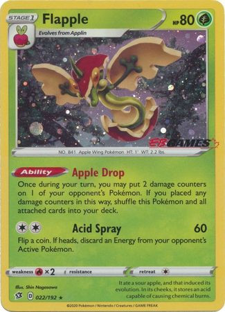 Rebel Clash 022/192 Flapple (Cosmo EB Games Stamp)