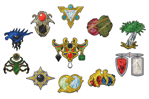 Magic: the Gathering - Limited Edition: Allied and Enemy Signets AR-Enhanced Pin Set Bundle + Arcane Signet AR-Enhanced Pin