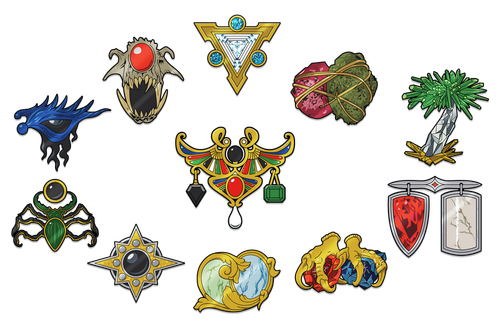 Magic: the Gathering - Limited Edition: Allied and Enemy Signets AR-Enhanced Pin Set Bundle + Arcane Signet AR-Enhanced Pin