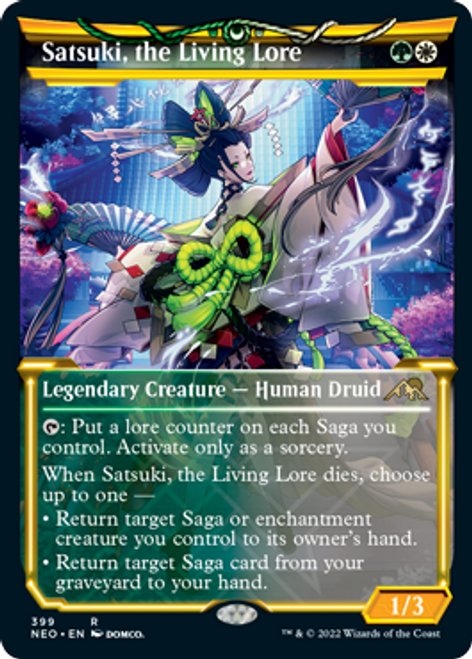 Satsuki, the Living Lore (Soft Glow Frame) | Kamigawa: Neon Dynasty