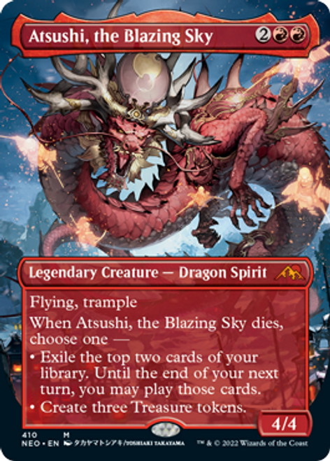 Atsushi, the Blazing Sky (Borderless Art) | Kamigawa: Neon Dynasty