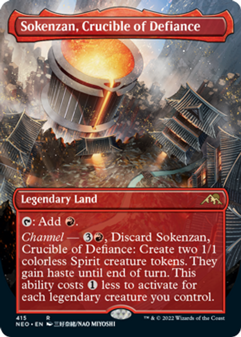 Sokenzan, Crucible of Defiance (Borderless Art) | Kamigawa: Neon Dynasty