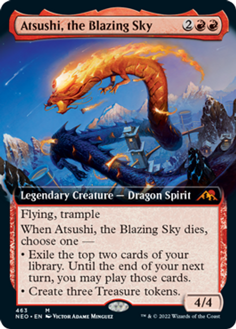 Atsushi, the Blazing Sky (Extended Art) | Kamigawa: Neon Dynasty